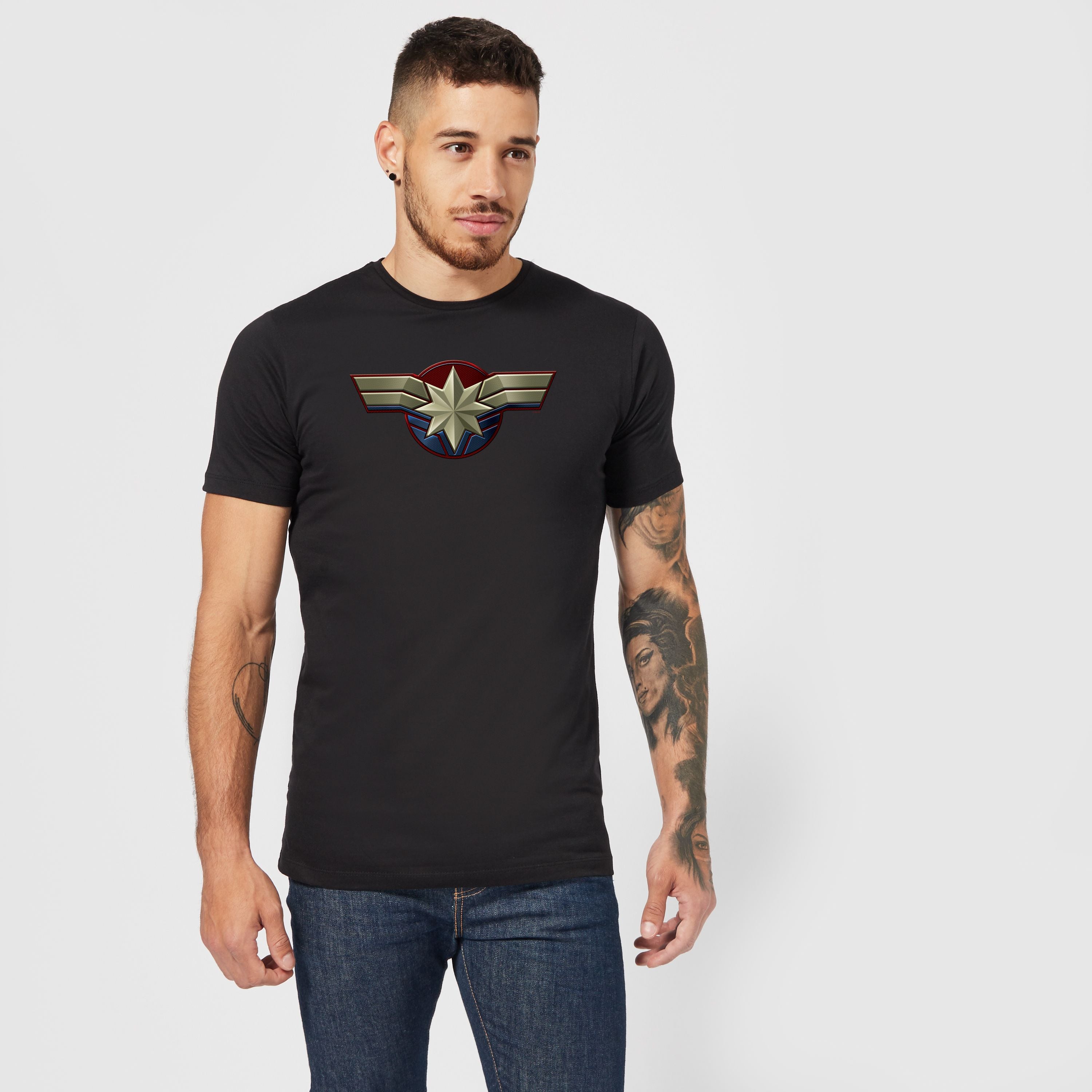 Official Marvel Captain Marvel Chest Emblem Unisex T-Shirt