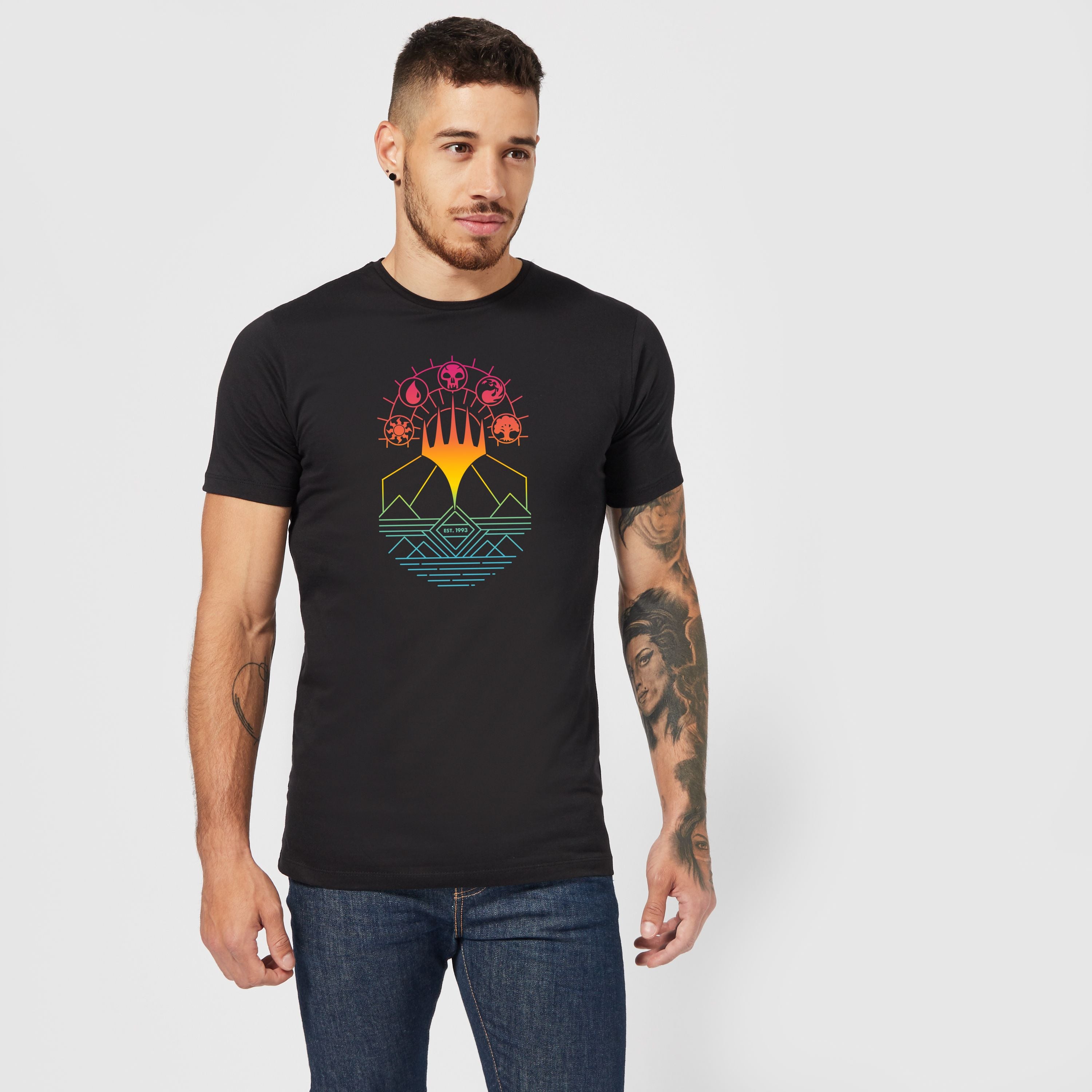 Official Magic The Gathering Colour Linework Design Unisex T-Shirt