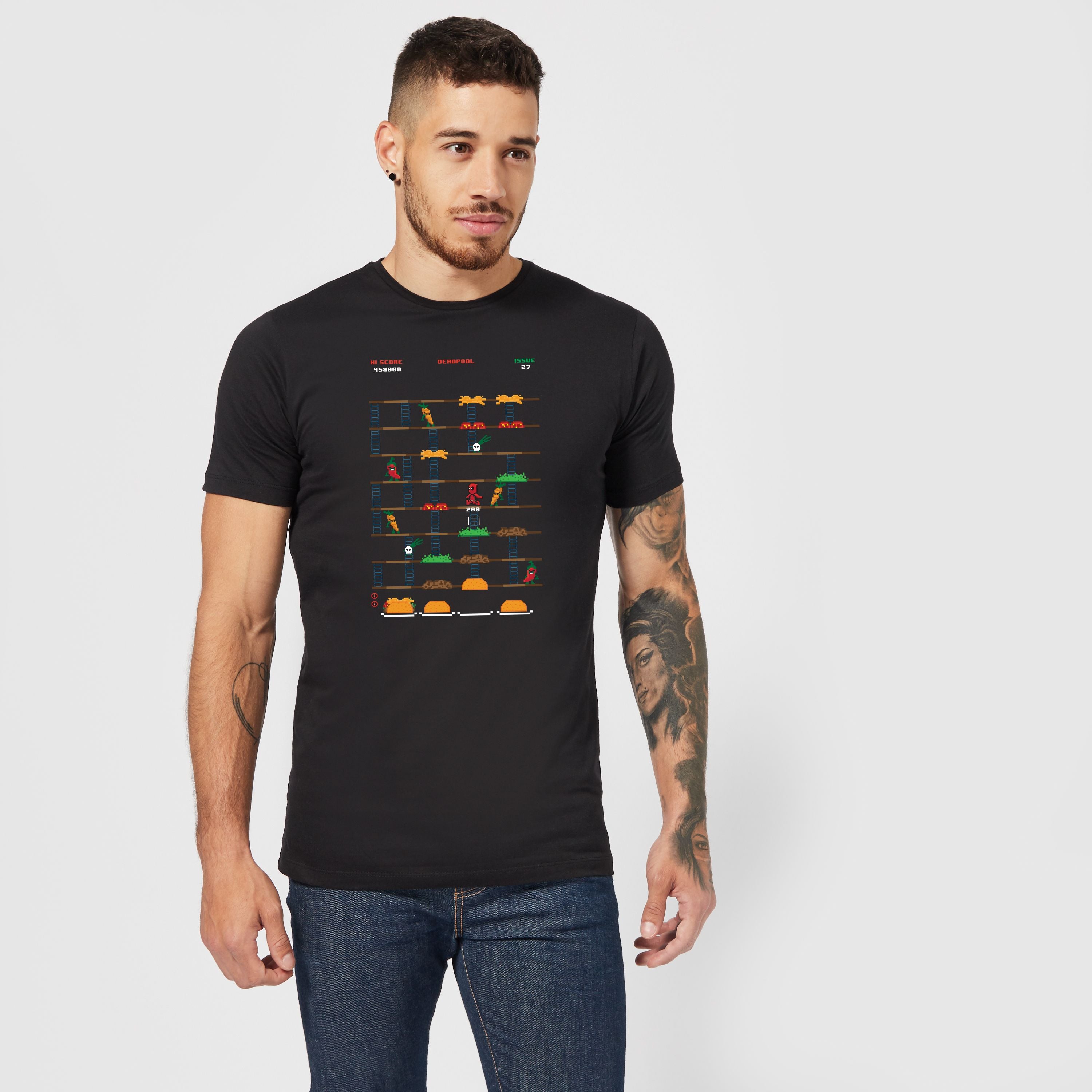 Official Marvel Deadpool Retro Game T-Shirt