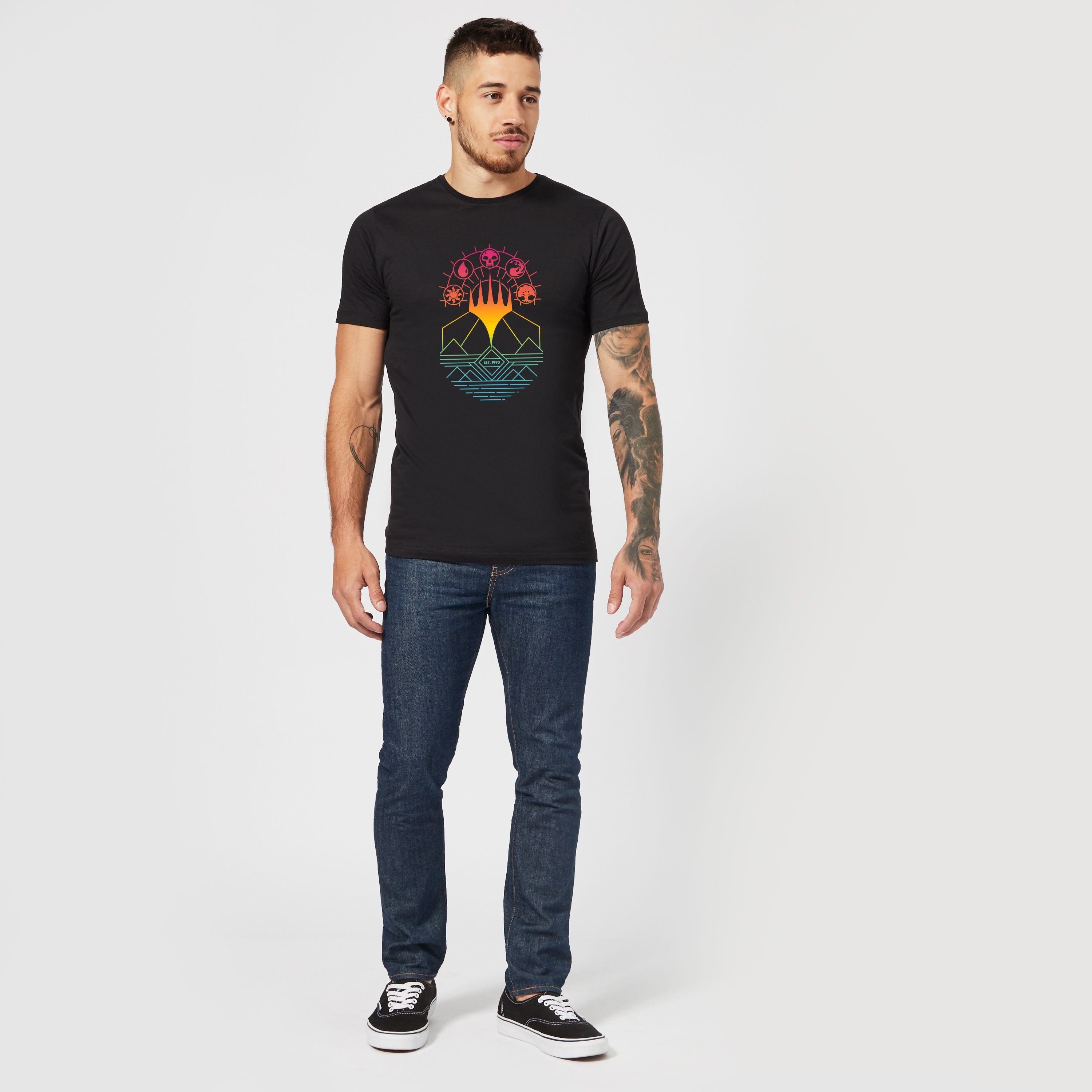 Official Magic The Gathering Colour Linework Design Unisex T-Shirt
