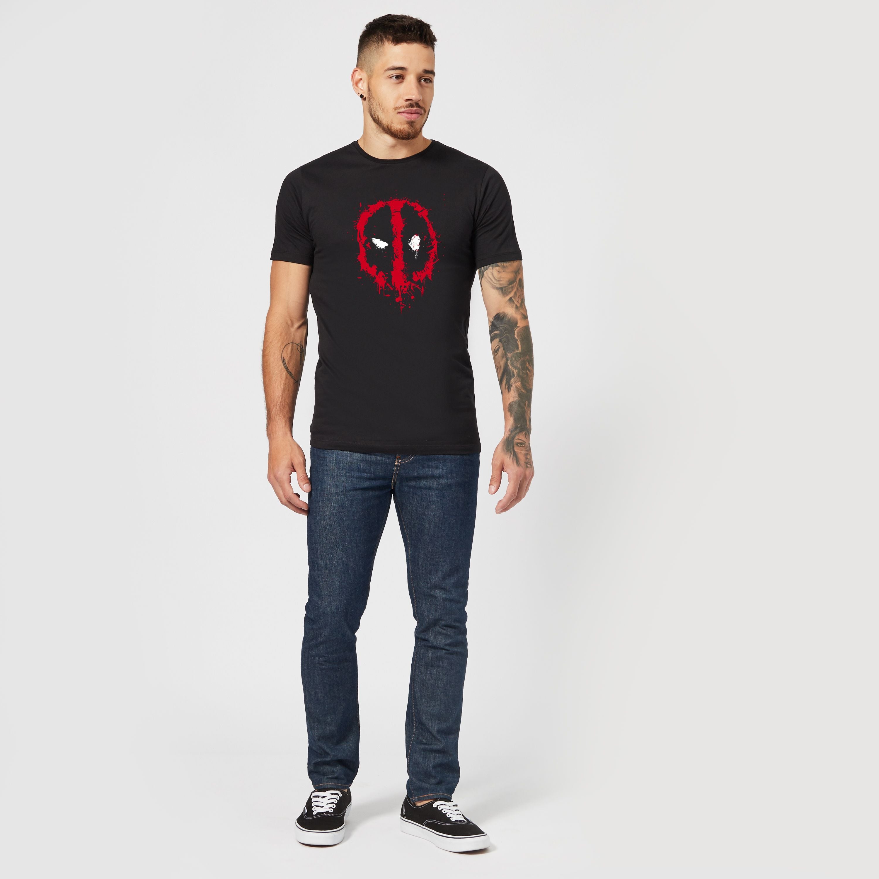 Official Marvel Deadpool Splat Face T-Shirt