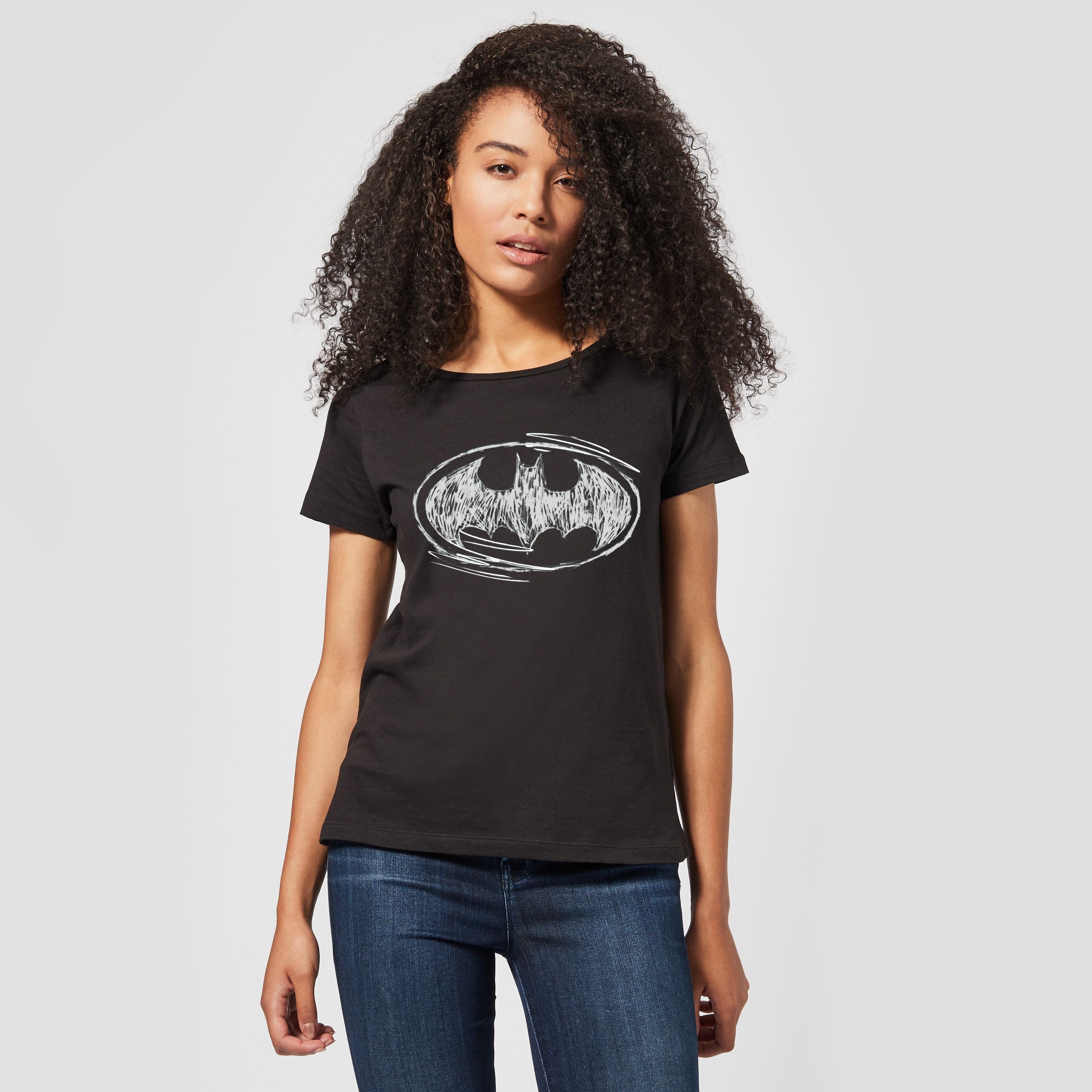 Official DC Comics Batman Sketch Logo Women's T-Shirt