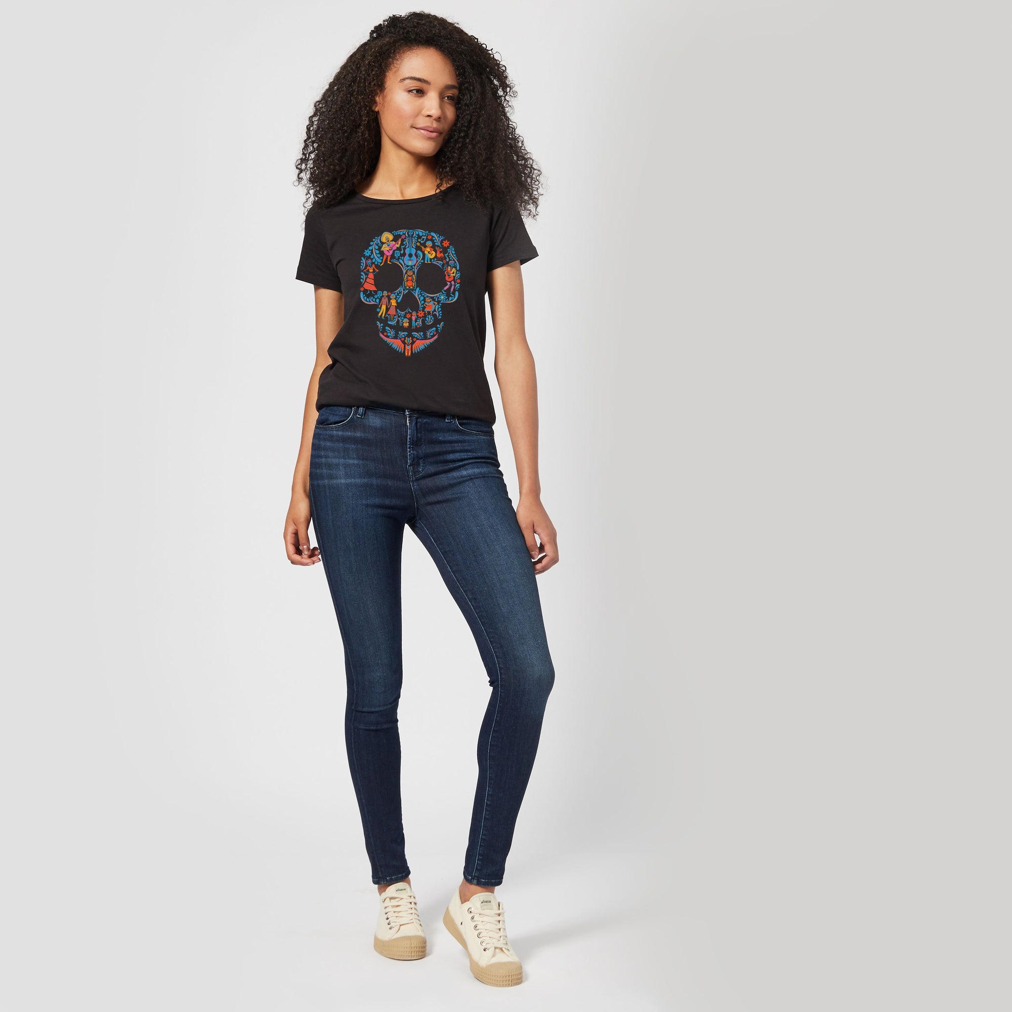 Official Disney Coco Skull Pattern Women's T-Shirt