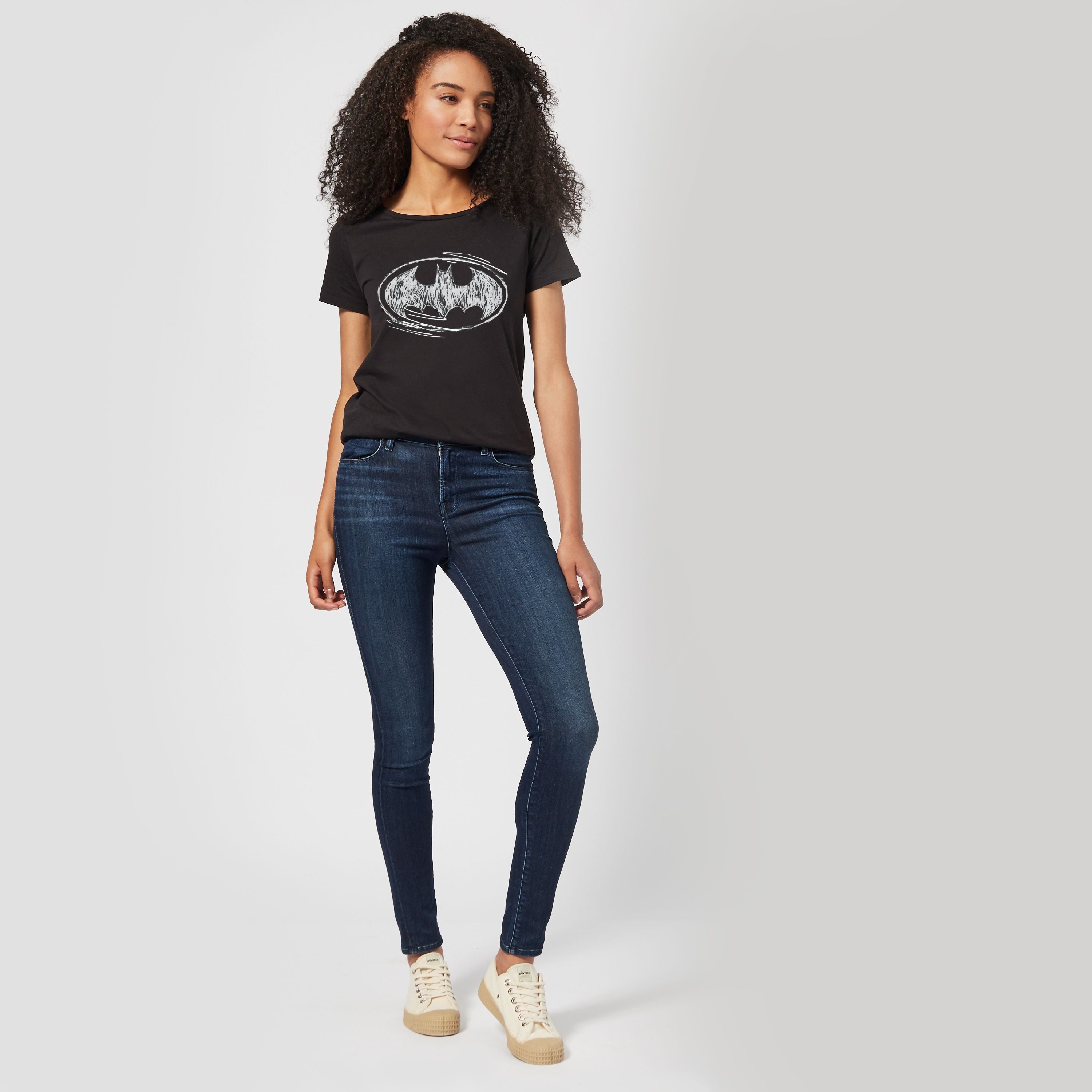 Official DC Comics Batman Sketch Logo Women's T-Shirt