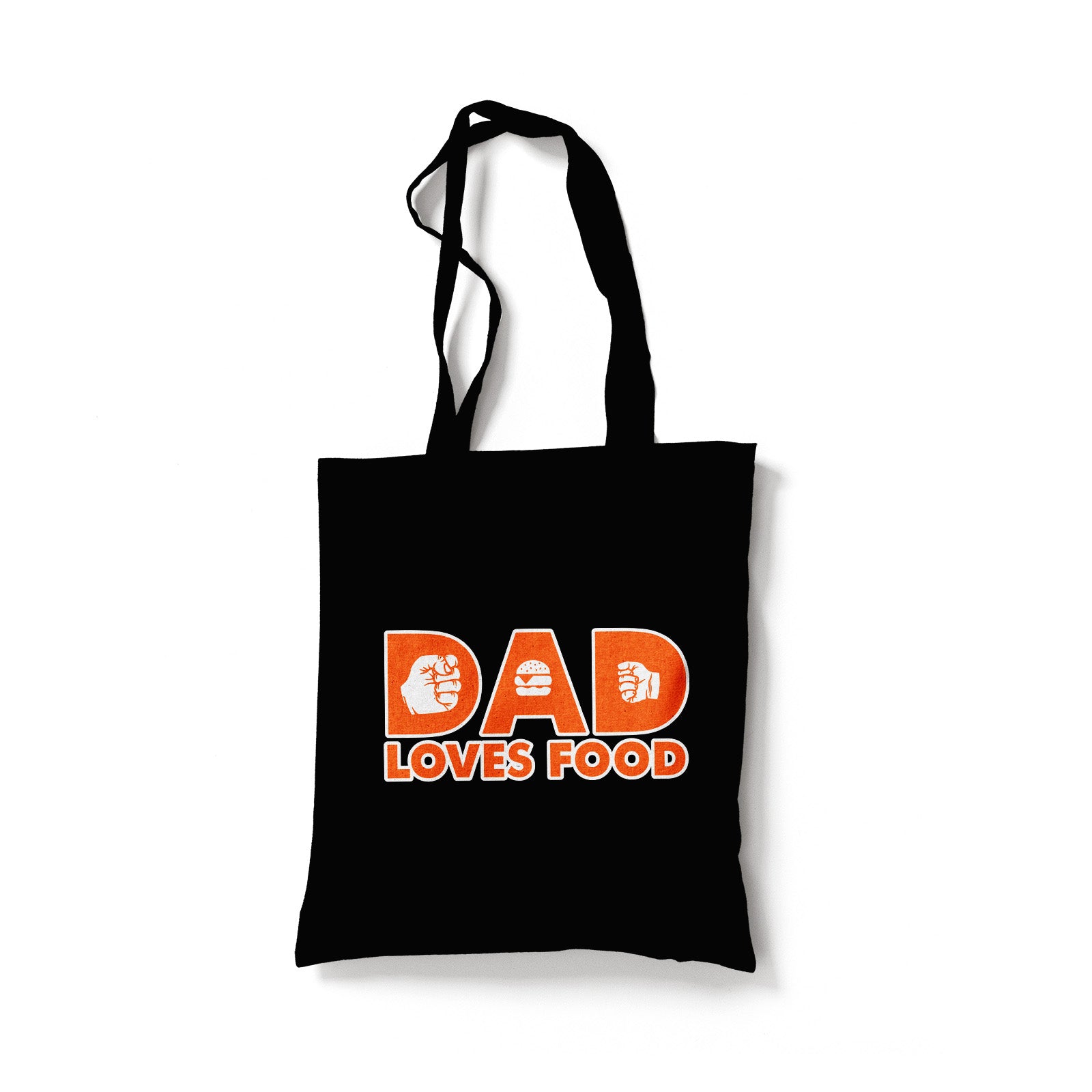 Dad Loves Food Black - Tote Bag