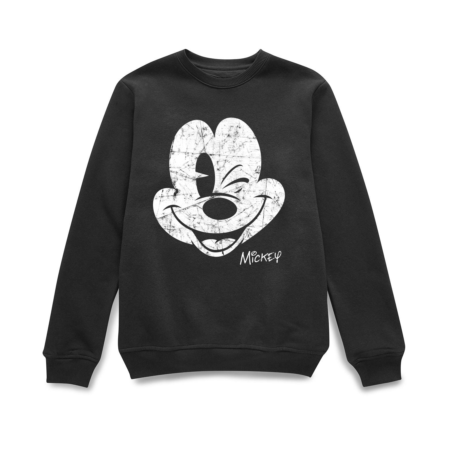 Official Disney Mickey Mouse Worn Face Sweatshirt