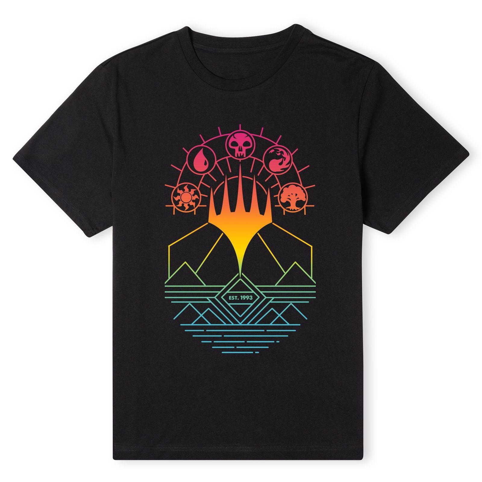 Official Magic The Gathering Colour Linework Design Unisex T-Shirt