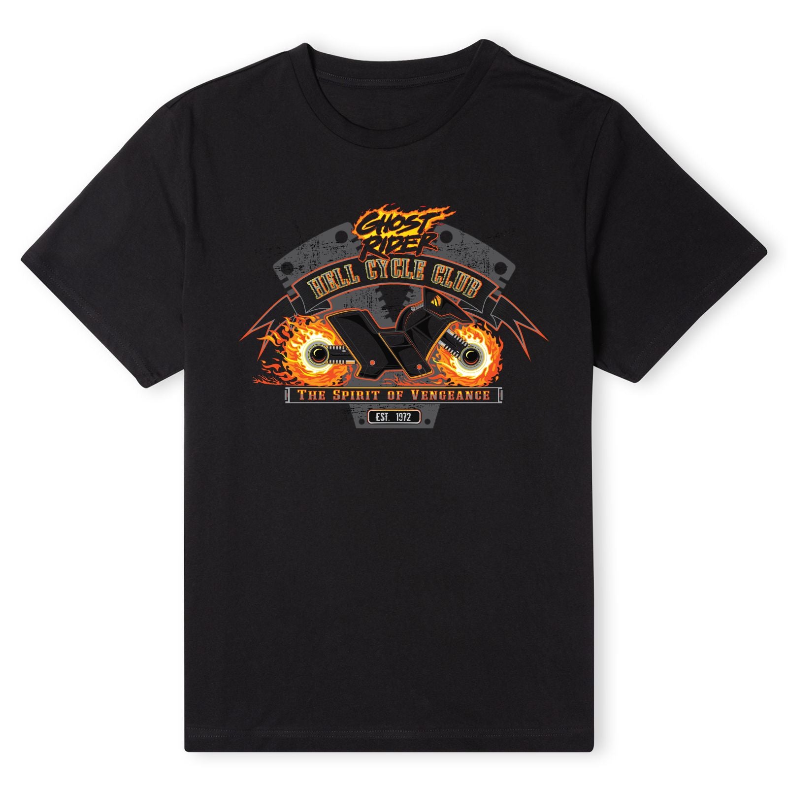 Official Marvel Ghost Rider Hell Cycle Club Unisex T-Shirt