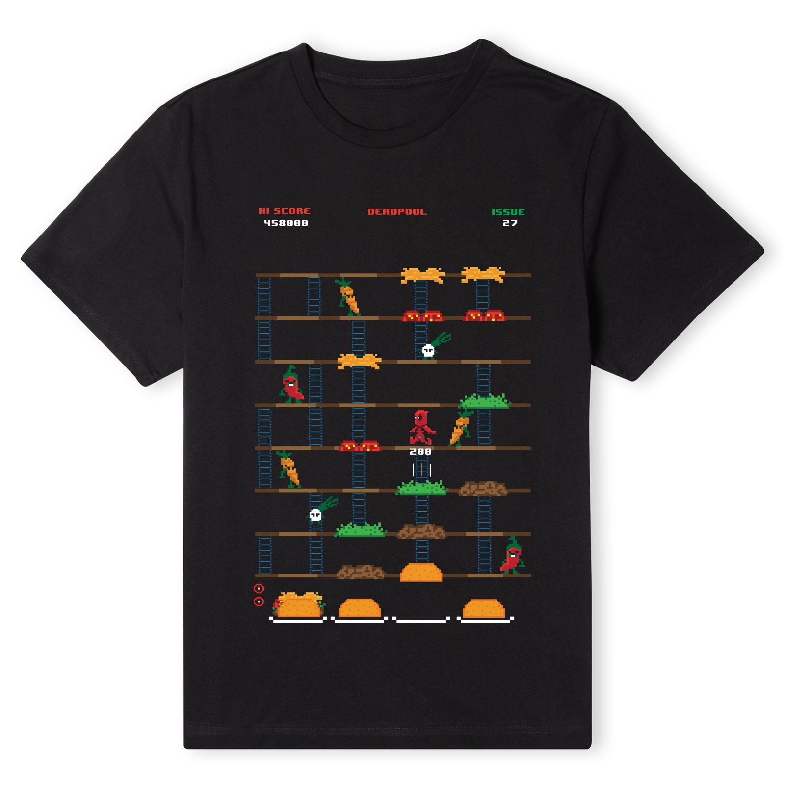 Official Marvel Deadpool Retro Game T-Shirt