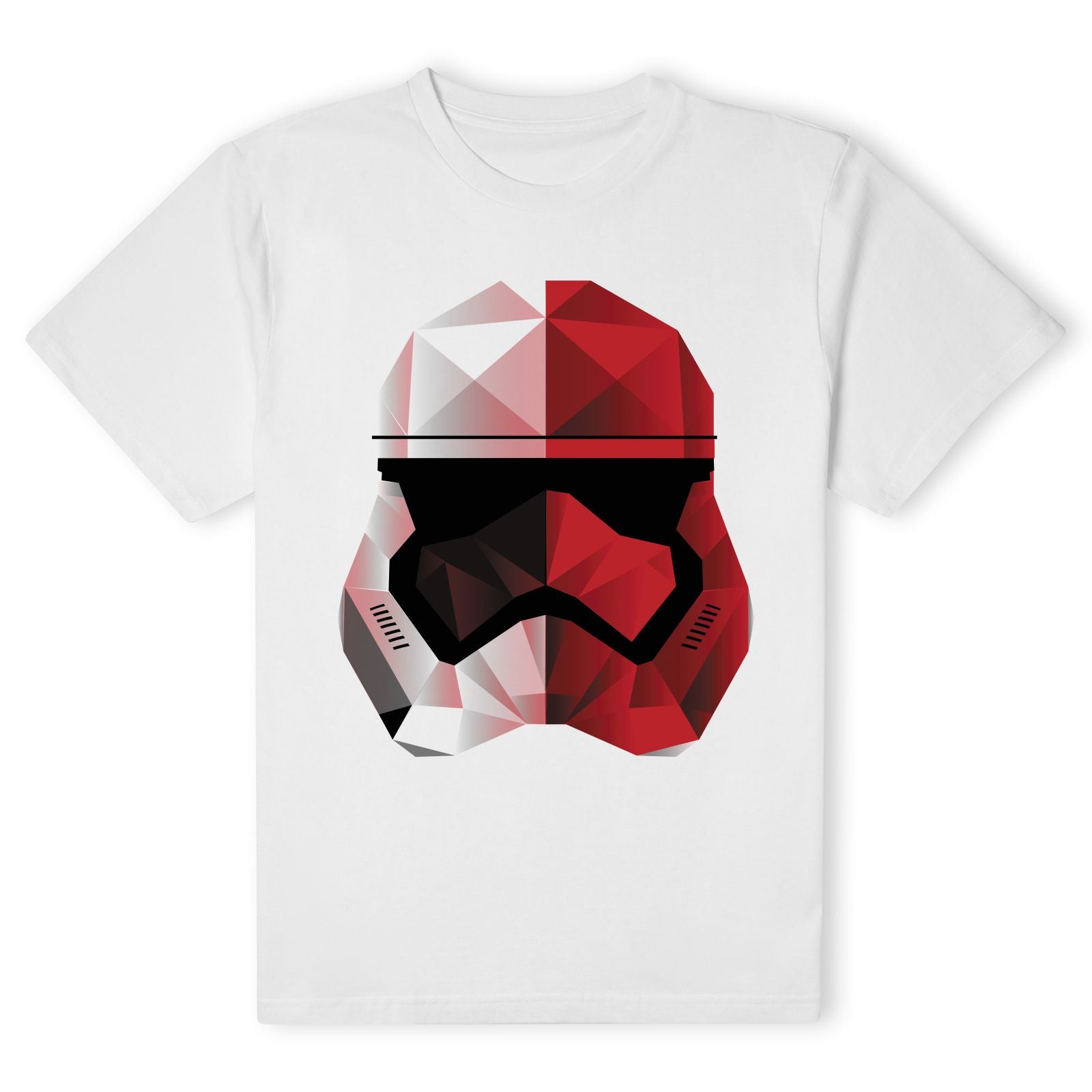 Official Star Wars Cubist Trooper Helmet White T-Shirt