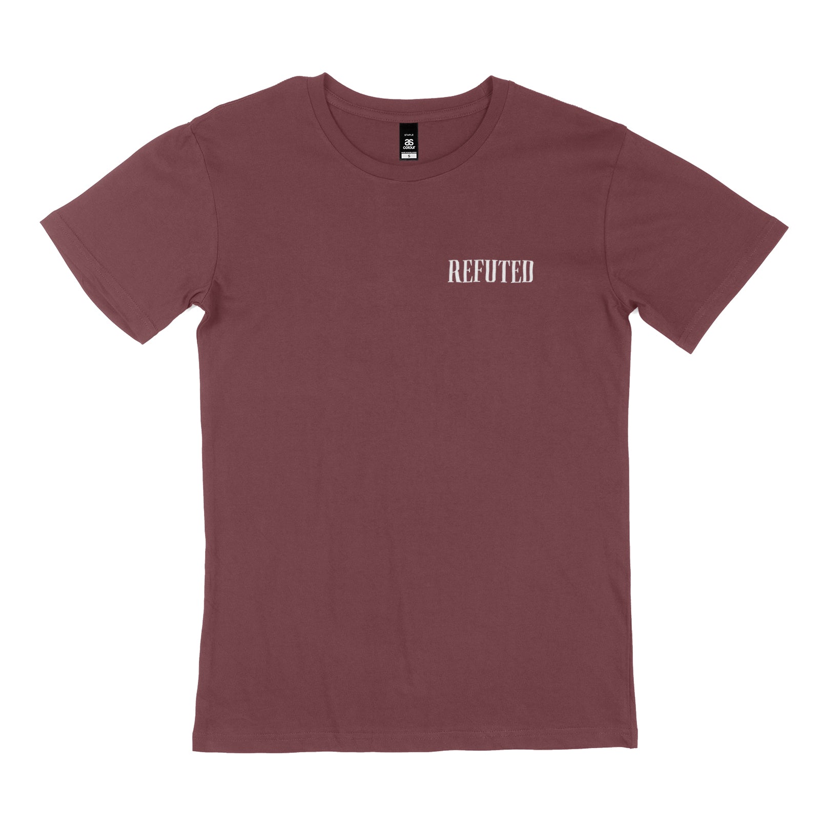 Refuted Small Chest Logo - Burgundy