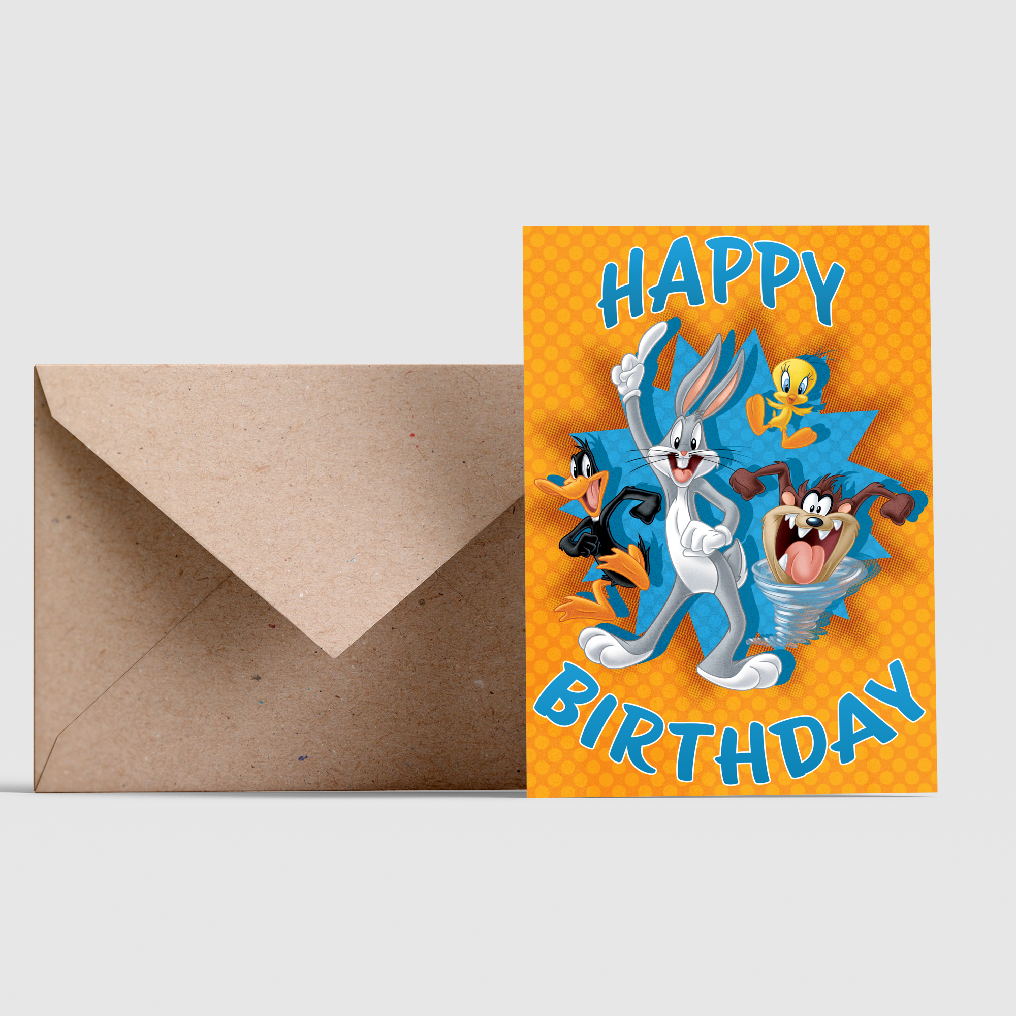 Official Looney Tunes Group Happy Birthday Greetings Card